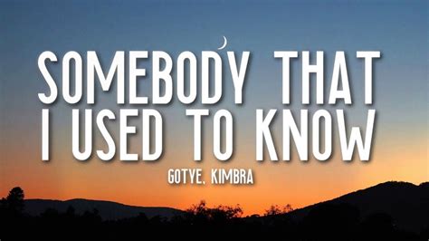 alluc somebody i used to know|Somebody That I Used To Know .